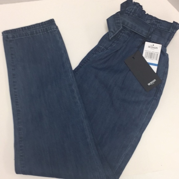 Hudson High Rise Belted Paper Bag Pants 16 (Girl) - Picture 2 of 8